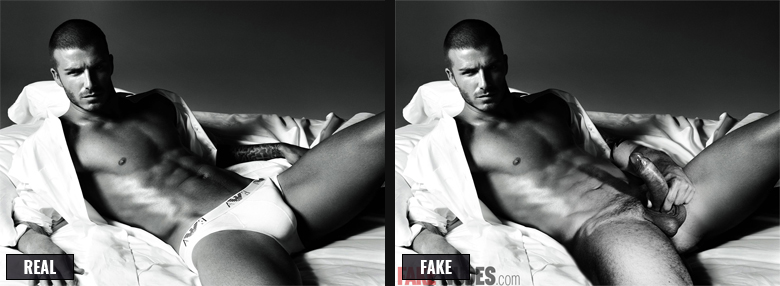 David Beckham Fake Nudes Before After