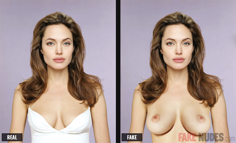 Angelina Jolie Fake Nudes Before After