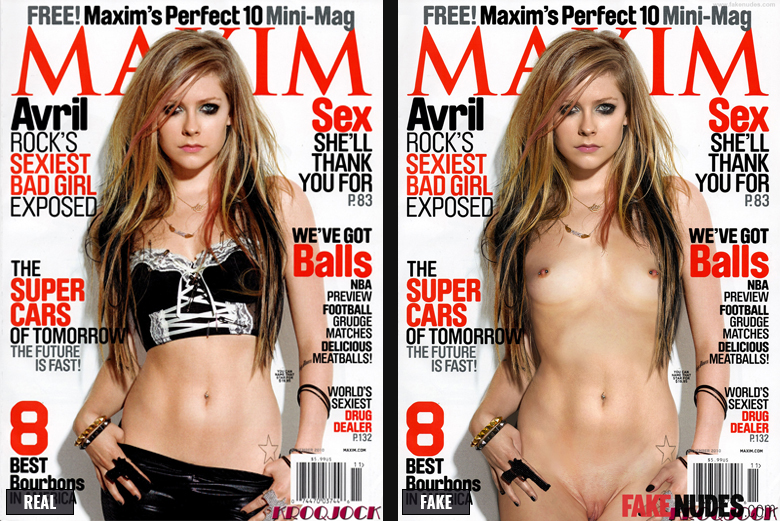 Avril Lavigne Fake Nude Before After