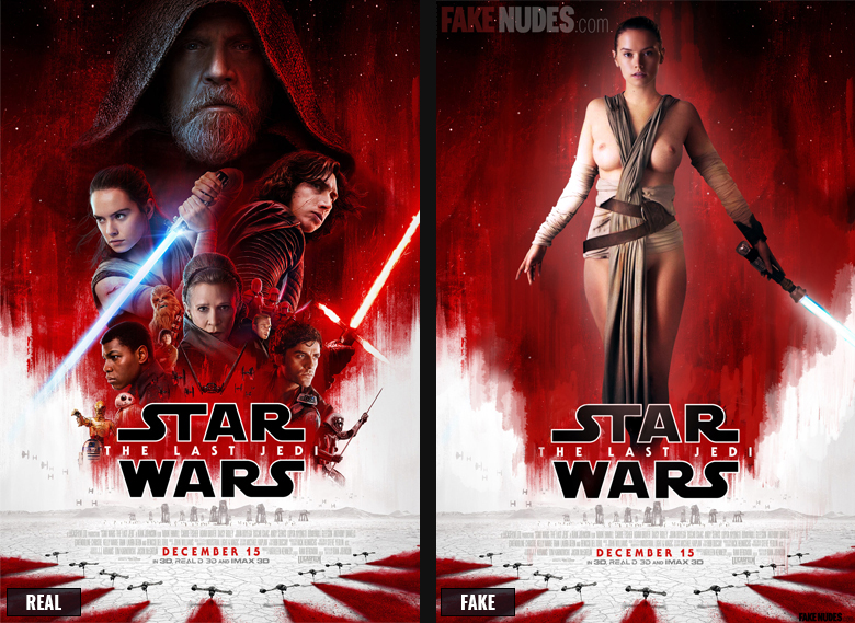 Daisy Ridley Fake Nude Before After