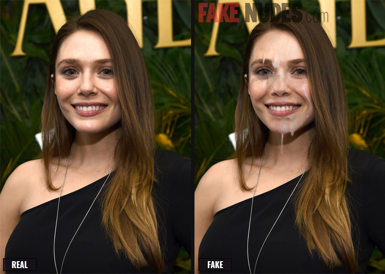 Elizabeth Olsen Fake Facial Before After