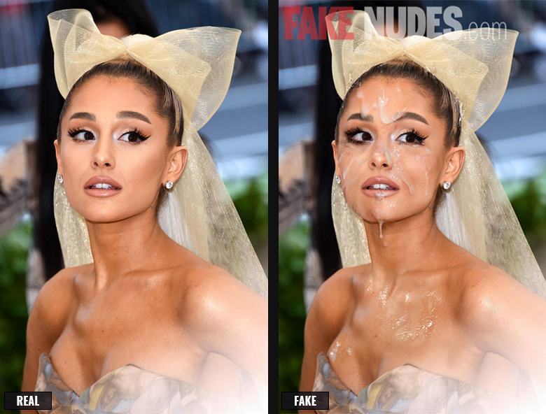 Ariana Grande Fake Cumshot Before After