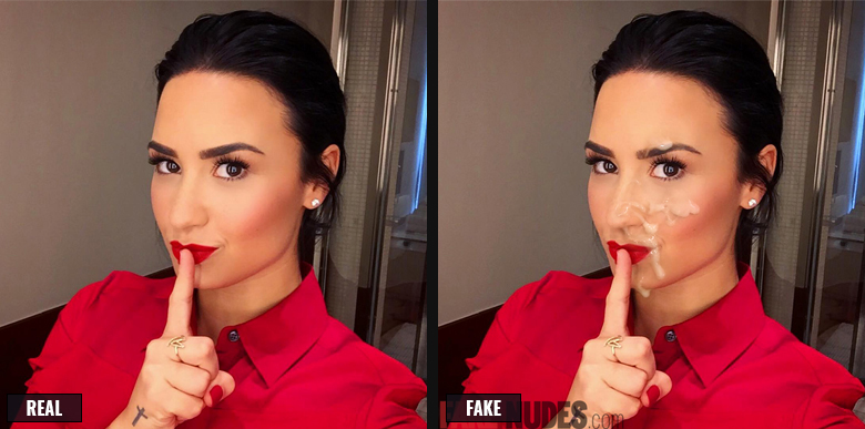 Demi Lovato Fake Facial Before After