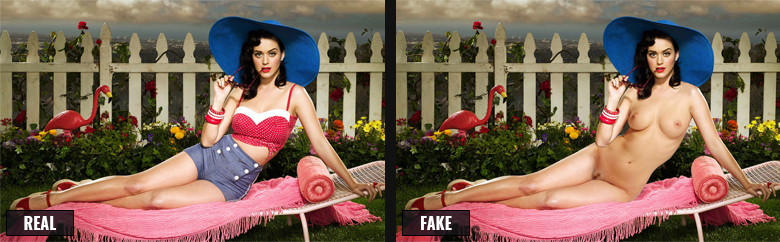 Katy Perry Fake Nude Before After