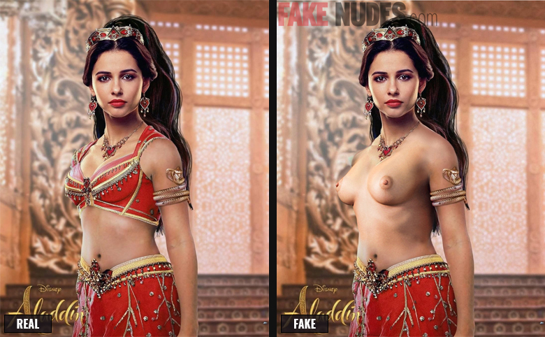 Naomi Scott Fake Nude Before After Aladdin