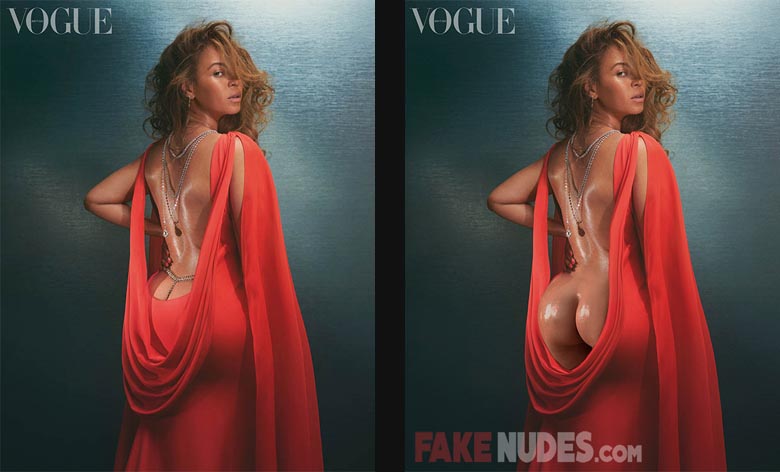 Beyonce Fake Nude Before After