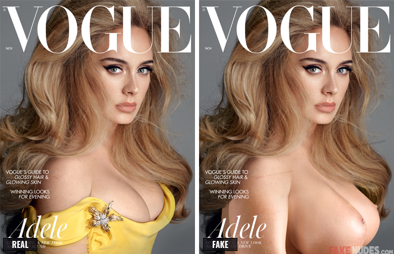 Adele Fake Nude Before After