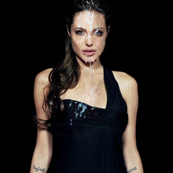 Angelina Jolie Fake Cumshot Facial