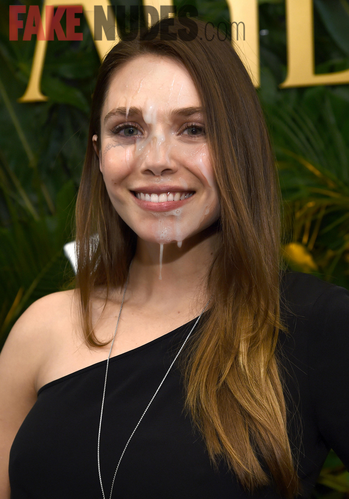 Elizabeth Olsen Fake Cumshot Facial